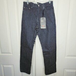 Levis Premium Wedgie Striaght Jean Size 27 High Rise Stripe Button Fly